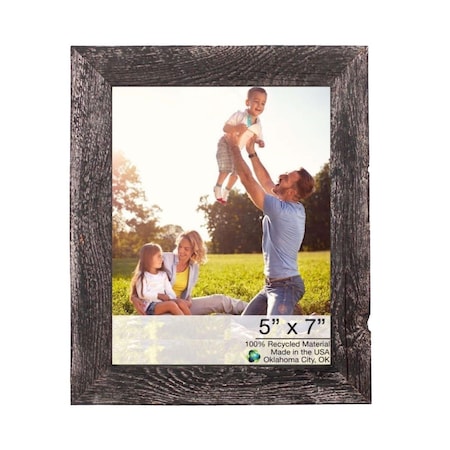 Palacedesigns 9 x 10 in. Rustic Smoky Black Grey Picture Frame PA3679330